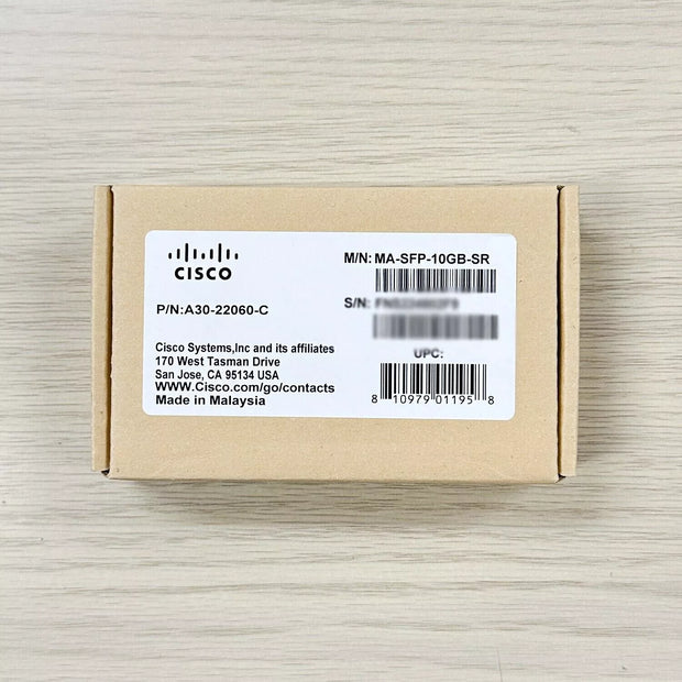 Cisco Meraki MA-SFP-10GB-SR 10G SFP+ SR 850nm 300m LC MMF P/N A30-22060-B